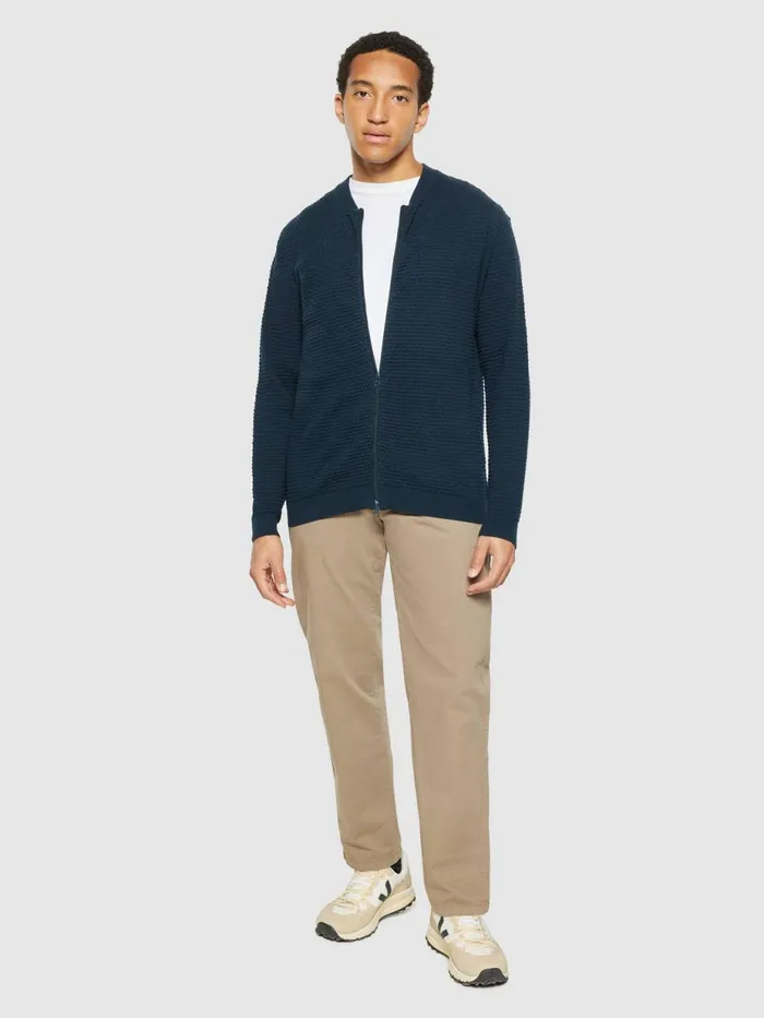 KnowledgeCotton Apparel Knits Bubble Knit Cardigan Regenerative Organic Certified 8211 Men KnowledgeCotton Apparel Knits Bubble Knit Cardigan Regenerative Organic Certified 8211 Men