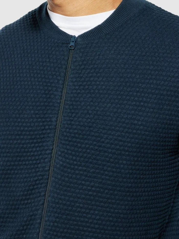 KnowledgeCotton Apparel Knits Bubble Knit Cardigan Regenerative Organic Certified 8211 Men KnowledgeCotton Apparel Knits Bubble Knit Cardigan Regenerative Organic Certified 8211 Men