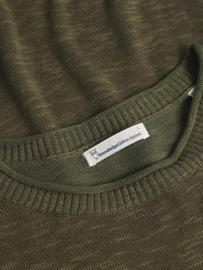 KnowledgeCotton Apparel Knits Crew Neck Knit Tencel Forrest Night 8211 Men KnowledgeCotton Apparel Knits Crew Neck Knit Tencel Forrest Night 8211 Men