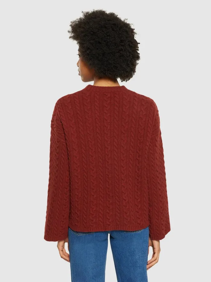 KnowledgeCotton Apparel Knits Lambswool Cable Crew Neck Rws 8211 Women KnowledgeCotton Apparel Knits Lambswool Cable Crew Neck Rws 8211 Women