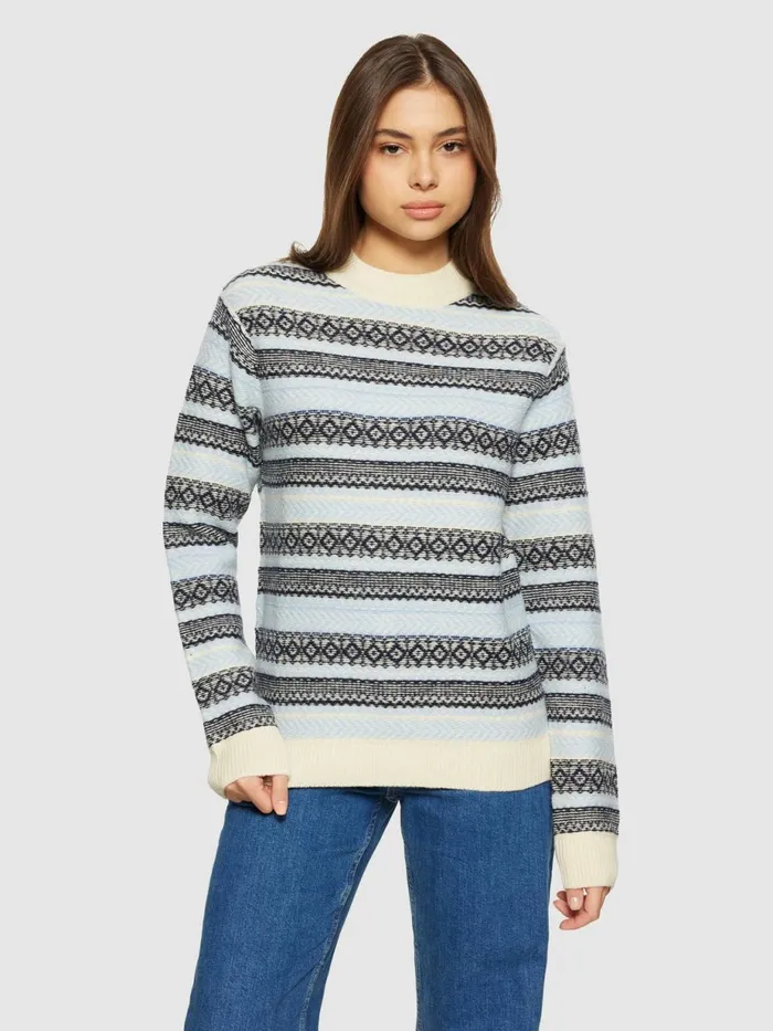 KnowledgeCotton Apparel Knits Lambswool Pattern Crew Neck Rws 8211 Women KnowledgeCotton Apparel Knits Lambswool Pattern Crew Neck Rws 8211 Women