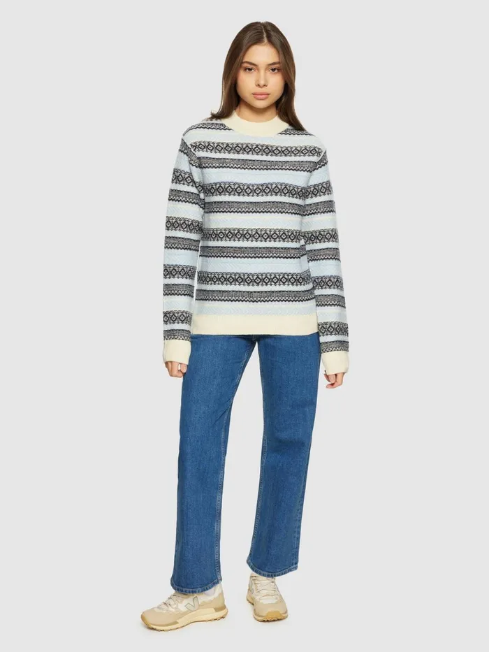 KnowledgeCotton Apparel Knits Lambswool Pattern Crew Neck Rws 8211 Women KnowledgeCotton Apparel Knits Lambswool Pattern Crew Neck Rws 8211 Women