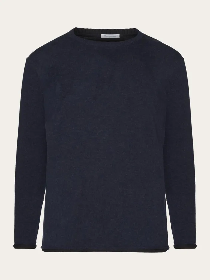 KnowledgeCotton Apparel Knits Regular Double Layer Cotton Mix Rolledge Crew Neck Knit Gots 8211 Men KnowledgeCotton Apparel Knits Regular Double Layer Cotton Mix Rolledge Crew Neck Knit Gots 8211 Men