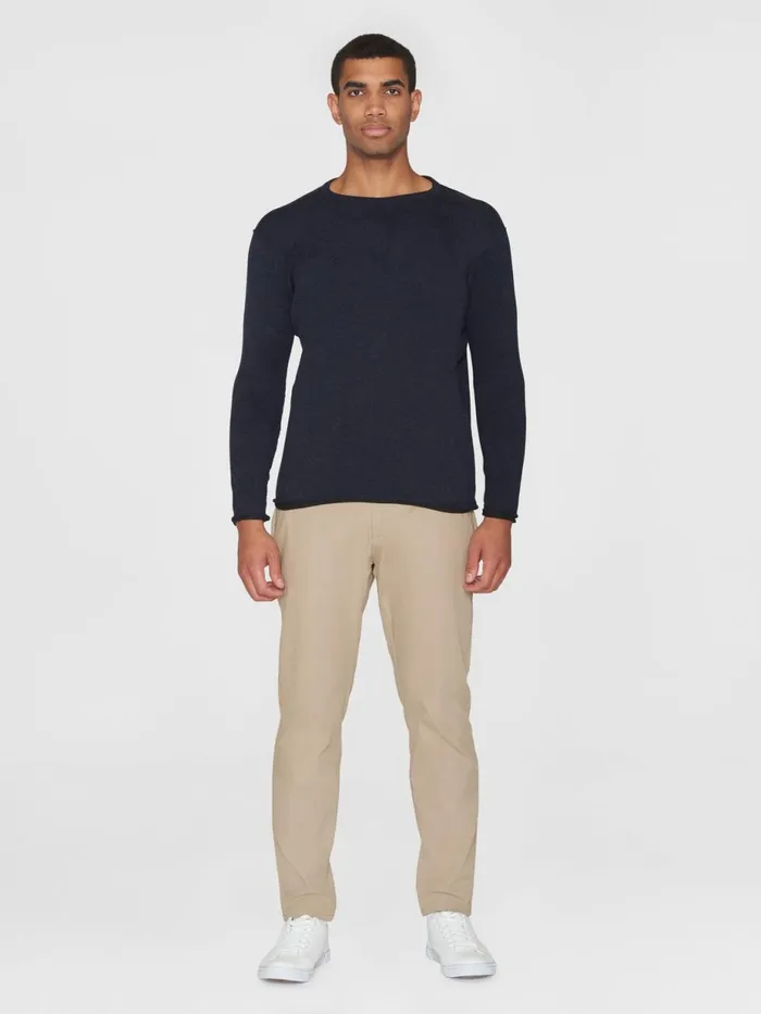 KnowledgeCotton Apparel Knits Regular Double Layer Cotton Mix Rolledge Crew Neck Knit Gots 8211 Men KnowledgeCotton Apparel Knits Regular Double Layer Cotton Mix Rolledge Crew Neck Knit Gots 8211 Men