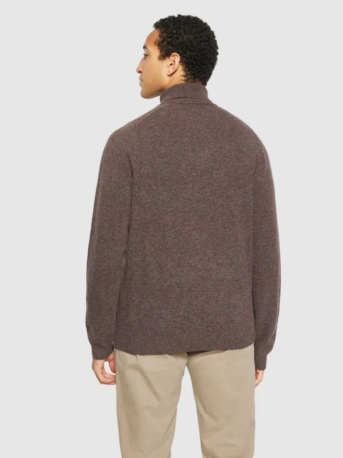 KnowledgeCotton Apparel Knits Roll Neck Knit Demitasse brown 8211 Men KnowledgeCotton Apparel Knits Roll Neck Knit Demitasse brown 8211 Men