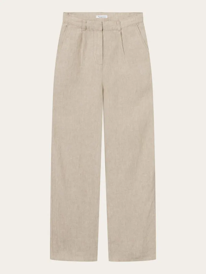 KnowledgeCotton Apparel Pants Loose Natural Linen Pants Light Feather Gray 8211 Women KnowledgeCotton Apparel Pants Loose Natural Linen Pants Light Feather Gray 8211 Women