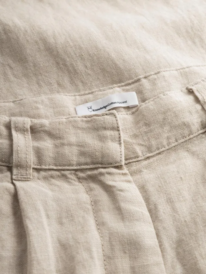 KnowledgeCotton Apparel Pants Loose Natural Linen Pants Light Feather Gray 8211 Women KnowledgeCotton Apparel Pants Loose Natural Linen Pants Light Feather Gray 8211 Women
