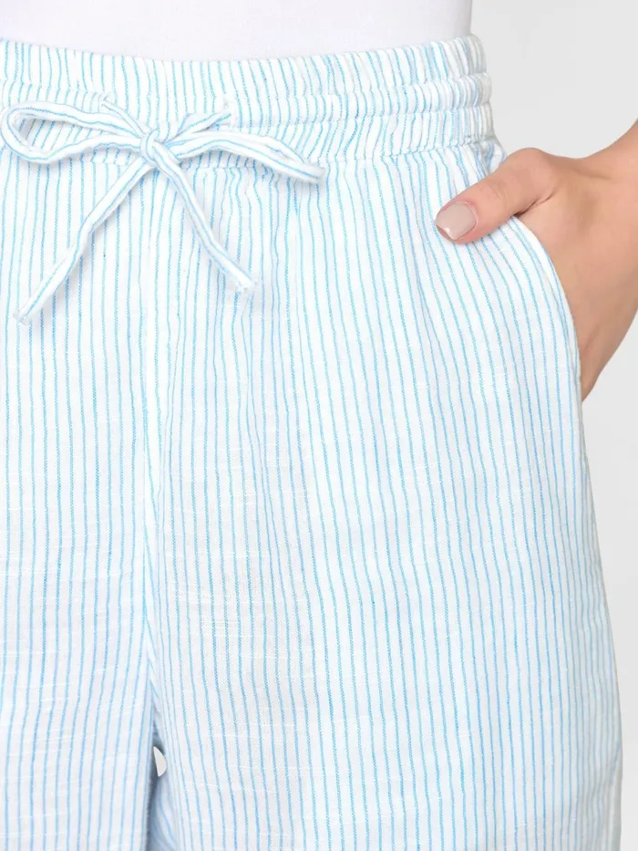 KnowledgeCotton Apparel Pants POSEY Wide Midrise Double Faced Stripe Pants Gotsvegan 8211 Women KnowledgeCotton Apparel Pants POSEY Wide Midrise Double Faced Stripe Pants Gotsvegan 8211 Women