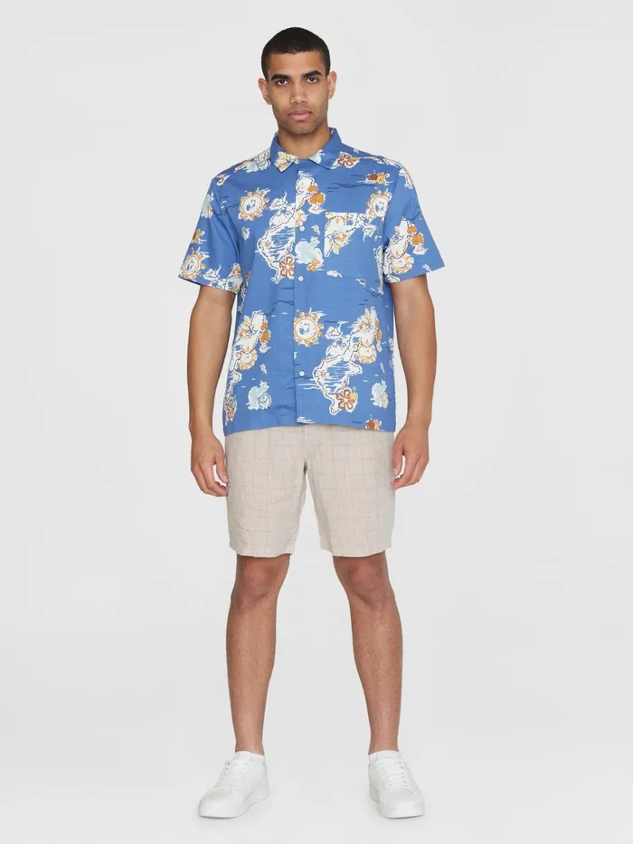 KnowledgeCotton Apparel Shirts Box Short Sleeve AOP Shirt Gotsvegan 8211 Men KnowledgeCotton Apparel Shirts Box Short Sleeve AOP Shirt Gotsvegan 8211 Men