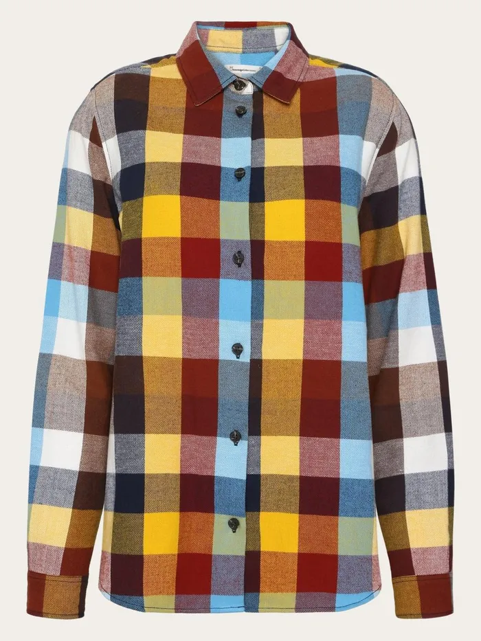 KnowledgeCotton Apparel Shirts Check Multi Color Flannel Shirt Gotsvegan 8211 Women KnowledgeCotton Apparel Shirts Check Multi Color Flannel Shirt Gotsvegan 8211 Women