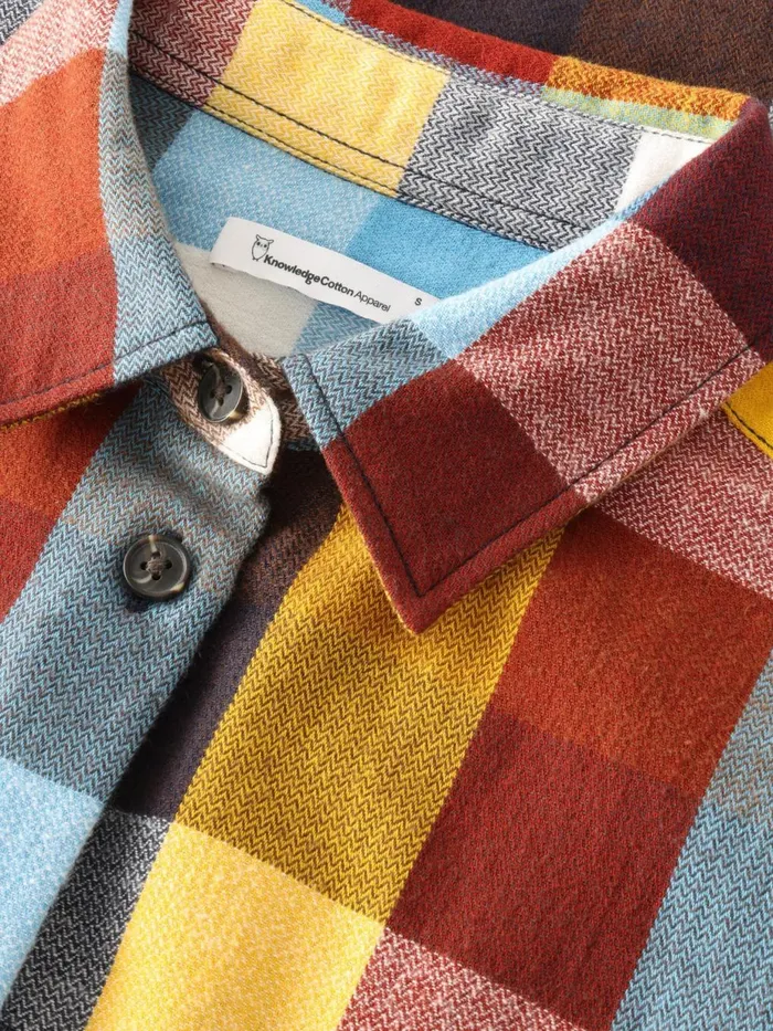 KnowledgeCotton Apparel Shirts Check Multi Color Flannel Shirt Gotsvegan 8211 Women KnowledgeCotton Apparel Shirts Check Multi Color Flannel Shirt Gotsvegan 8211 Women