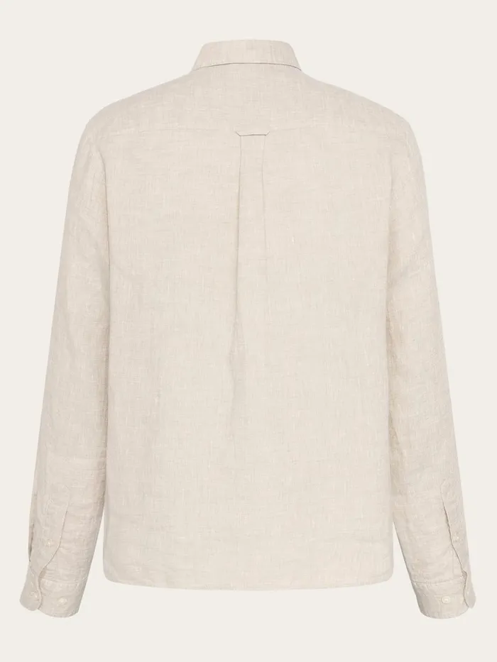 KnowledgeCotton Apparel Shirts Custom Fit Linen Shirt Yarndyed 8211 Men KnowledgeCotton Apparel Shirts Custom Fit Linen Shirt Yarndyed 8211 Men