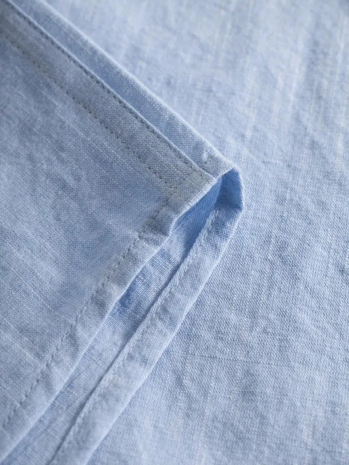 KnowledgeCotton Apparel Shirts Custom Fit Linen Stand Collar Shirt Skyway 8211 Men KnowledgeCotton Apparel Shirts Custom Fit Linen Stand Collar Shirt Skyway 8211 Men