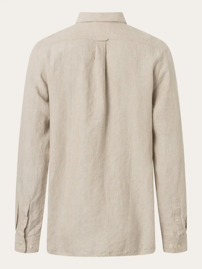 KnowledgeCotton Apparel Shirts Linen Custom Fit LS Shirt Light Feather Gray 8211 Men KnowledgeCotton Apparel Shirts Linen Custom Fit LS Shirt Light Feather Gray 8211 Men