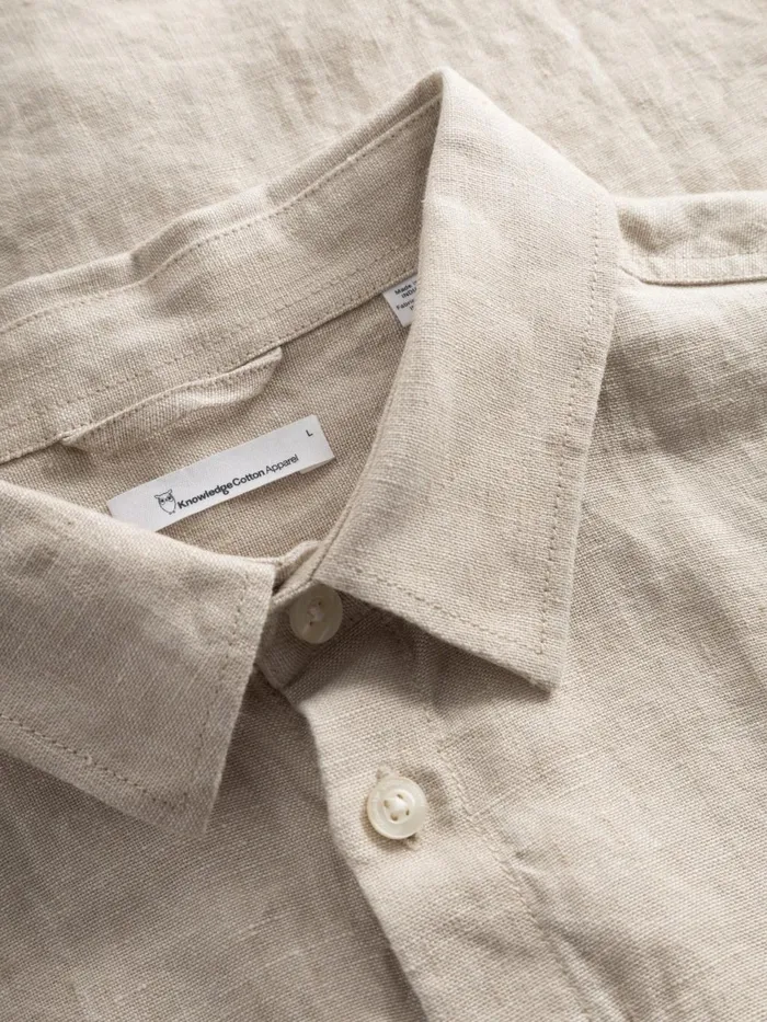 KnowledgeCotton Apparel Shirts Linen Custom Fit LS Shirt Light Feather Gray 8211 Men KnowledgeCotton Apparel Shirts Linen Custom Fit LS Shirt Light Feather Gray 8211 Men