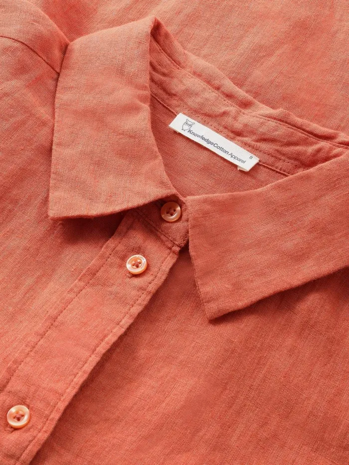 KnowledgeCotton Apparel Shirts Loose Linen Long Sleeved Shirt Gotsvegan 8211 Women KnowledgeCotton Apparel Shirts Loose Linen Long Sleeved Shirt Gotsvegan 8211 Women