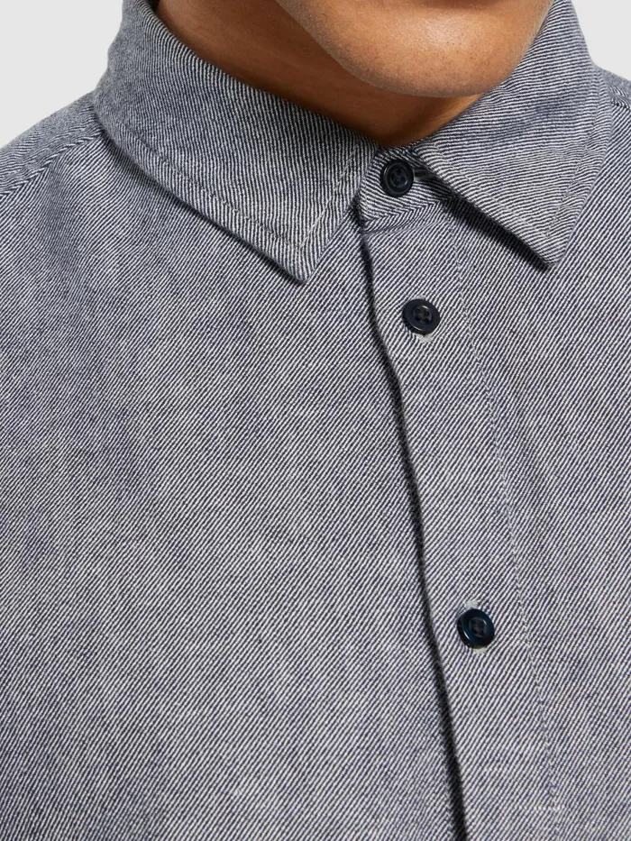 KnowledgeCotton Apparel Shirts Organic Cotton Flannel Shirt GOTS Night Sky 8211 Men KnowledgeCotton Apparel Shirts Organic Cotton Flannel Shirt GOTS Night Sky 8211 Men