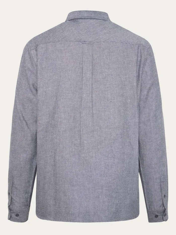 KnowledgeCotton Apparel Shirts Organic Cotton Flannel Shirt GOTS Night Sky 8211 Men KnowledgeCotton Apparel Shirts Organic Cotton Flannel Shirt GOTS Night Sky 8211 Men