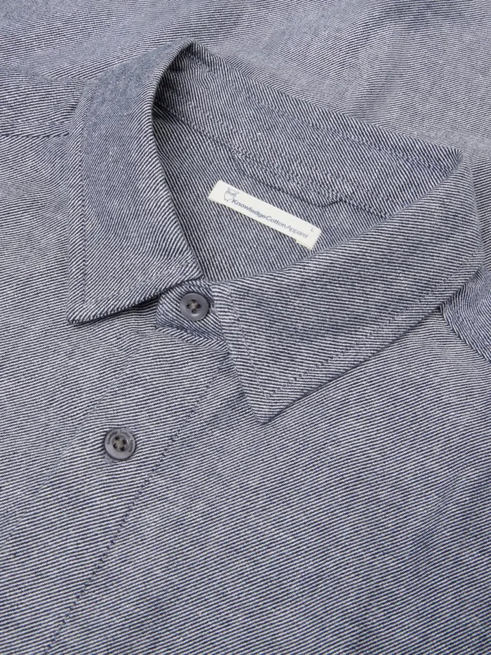 KnowledgeCotton Apparel Shirts Organic Cotton Flannel Shirt GOTS Night Sky 8211 Men KnowledgeCotton Apparel Shirts Organic Cotton Flannel Shirt GOTS Night Sky 8211 Men