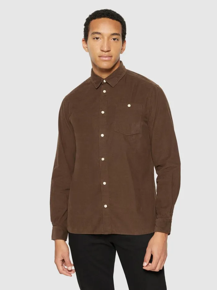 KnowledgeCotton Apparel Shirts Regular Fit Corduroy Shirt Demitasse brown 8211 Men KnowledgeCotton Apparel Shirts Regular Fit Corduroy Shirt Demitasse brown 8211 Men