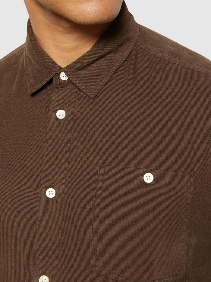 KnowledgeCotton Apparel Shirts Regular Fit Corduroy Shirt Demitasse brown 8211 Men KnowledgeCotton Apparel Shirts Regular Fit Corduroy Shirt Demitasse brown 8211 Men