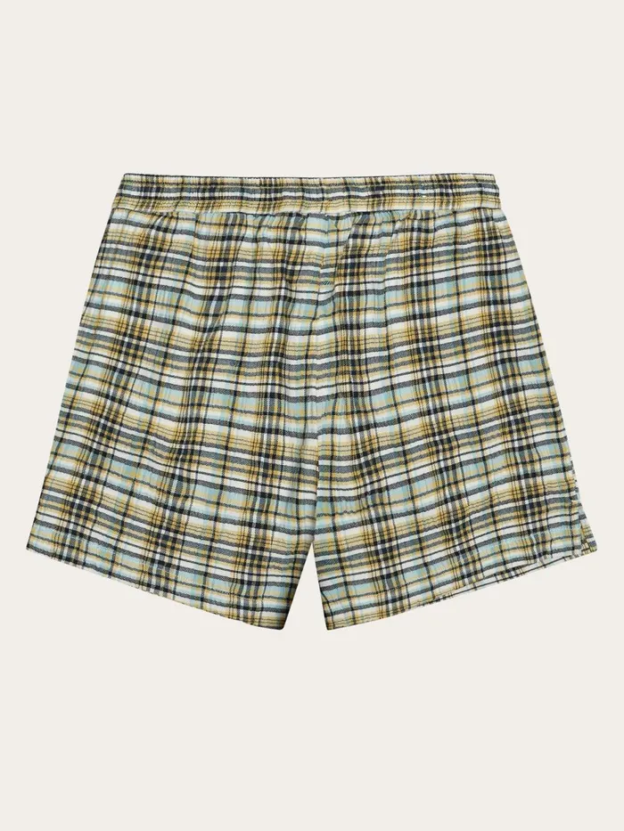 KnowledgeCotton Apparel Shorts POSEY Wide Midrise Check Seersucker Shorts Gotsvegan 8211 Women KnowledgeCotton Apparel Shorts POSEY Wide Midrise Check Seersucker Shorts Gotsvegan 8211 Women