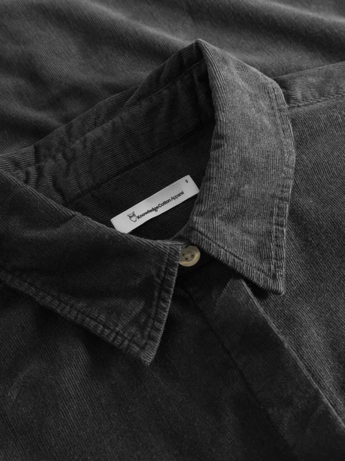 KnowledgeCotton Apparel Skirts And Dresses Corduroy Shirt Dress Black Jet 8211 Women KnowledgeCotton Apparel Skirts And Dresses Corduroy Shirt Dress Black Jet 8211 Women