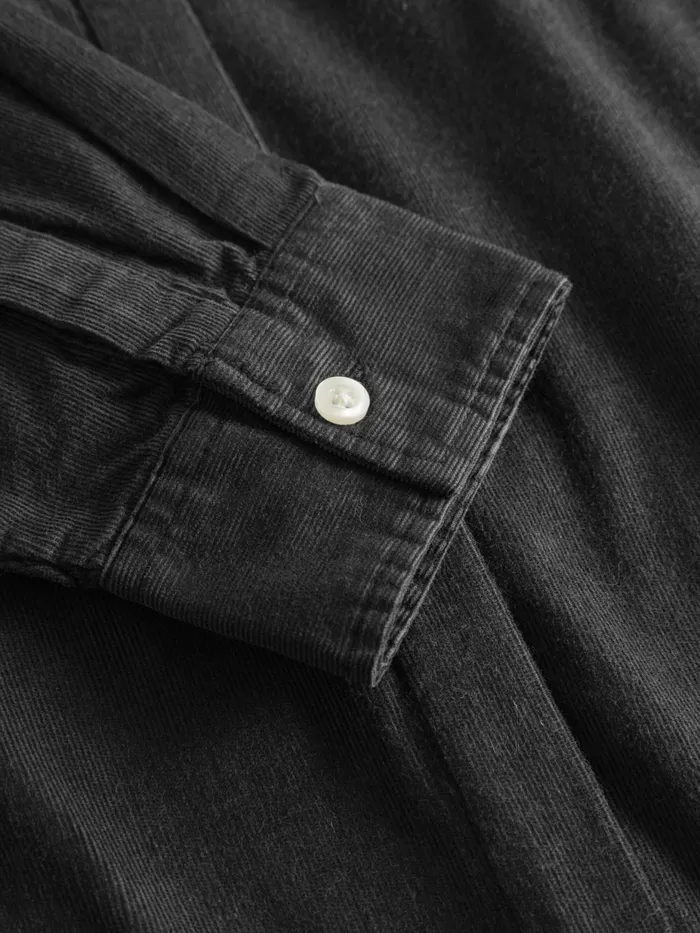 KnowledgeCotton Apparel Skirts And Dresses Corduroy Shirt Dress Black Jet 8211 Women KnowledgeCotton Apparel Skirts And Dresses Corduroy Shirt Dress Black Jet 8211 Women