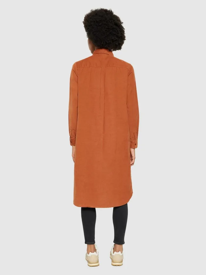 KnowledgeCotton Apparel Skirts And Dresses Corduroy Shirt Dress Mocha Bisque 8211 Women