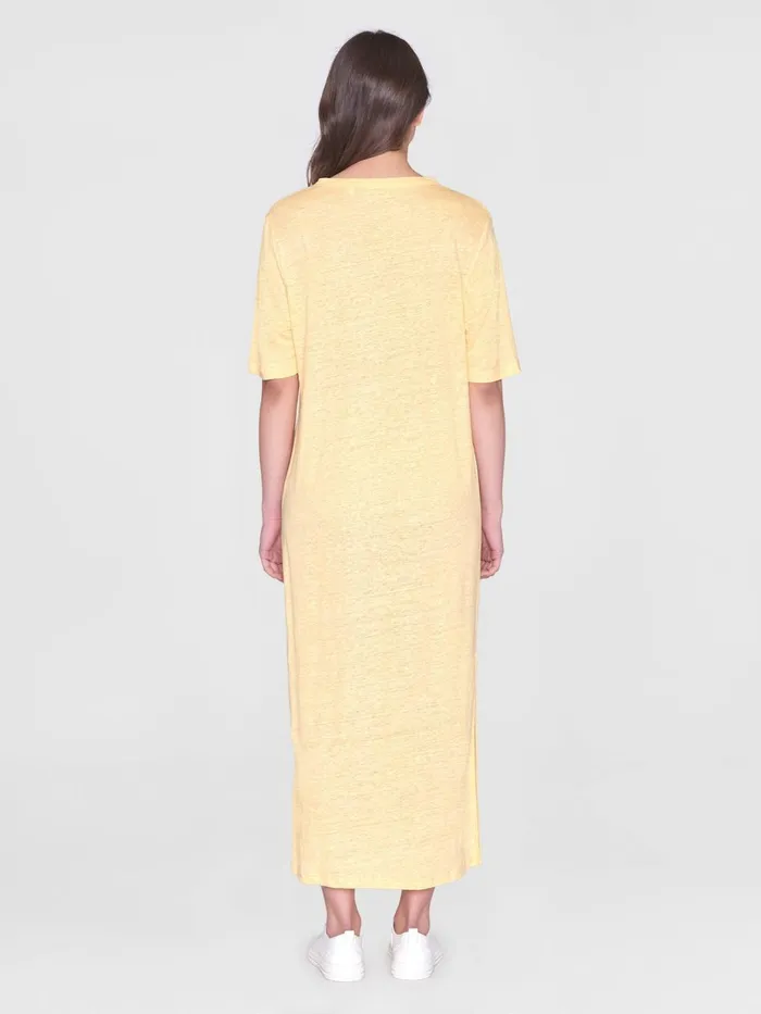 KnowledgeCotton Apparel Skirts And Dresses Linen Short Sleeved Tshirt Dress Impala 8211 Women