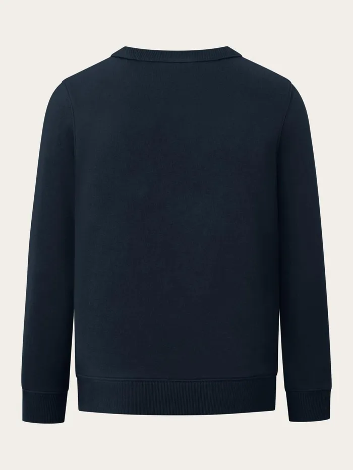 KnowledgeCotton Apparel Sweatshirts Badge Crew Neck Sweat Total Eclipse 8211 Kids KnowledgeCotton Apparel Sweatshirts Badge Crew Neck Sweat Total Eclipse 8211 Kids