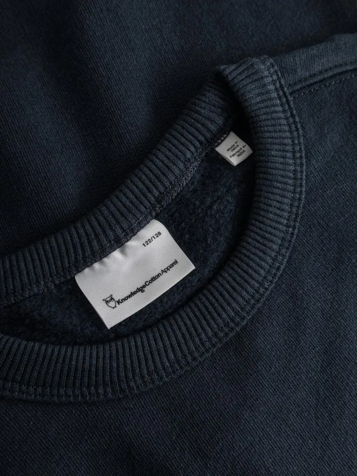 KnowledgeCotton Apparel Sweatshirts Badge Crew Neck Sweat Total Eclipse 8211 Kids KnowledgeCotton Apparel Sweatshirts Badge Crew Neck Sweat Total Eclipse 8211 Kids