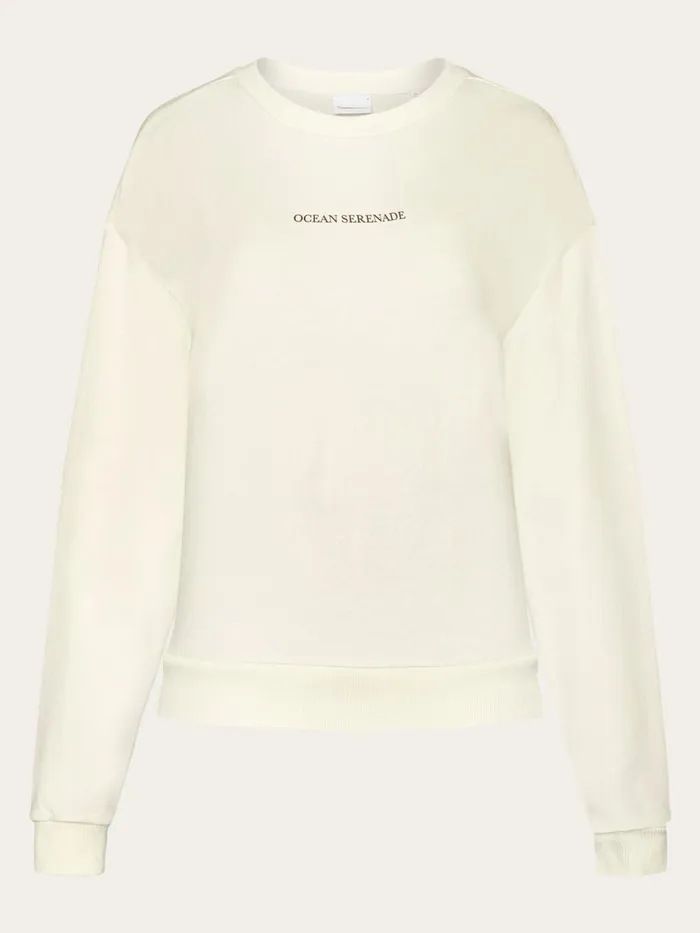 KnowledgeCotton Apparel Sweatshirts Loose Back Printed Crew Neck Sweat Egret 8211 Women KnowledgeCotton Apparel Sweatshirts Loose Back Printed Crew Neck Sweat Egret 8211 Women