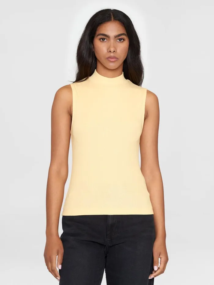 KnowledgeCotton Apparel TShirts And Tops High Neck Rib Top Impala 8211 Women