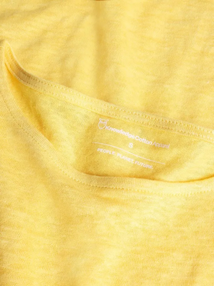 KnowledgeCotton Apparel TShirts And Tops Loose Fold Up Linen Tshirt Yarrow 8211 Women KnowledgeCotton Apparel TShirts And Tops Loose Fold Up Linen Tshirt Yarrow 8211 Women
