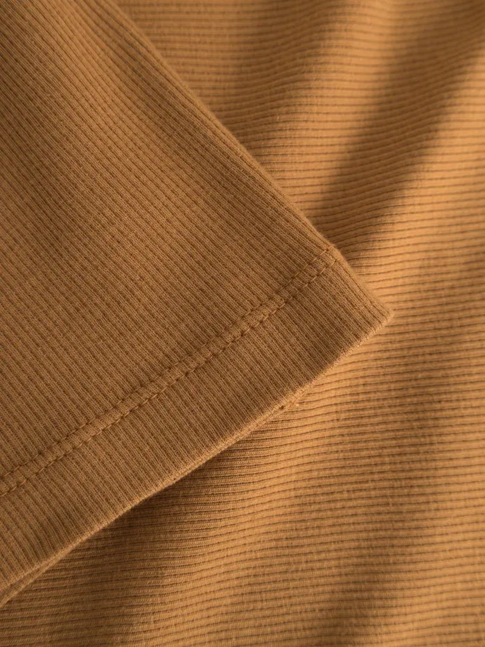 KnowledgeCotton Apparel TShirts And Tops Rib High Neck Long Sleeve Brown Sugar 8211 Women KnowledgeCotton Apparel TShirts And Tops Rib High Neck Long Sleeve Brown Sugar 8211 Women