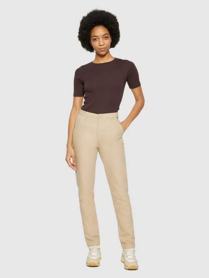 KnowledgeCotton Apparel TShirts And Tops Rib Tshirt Chocolate Plum 8211 Women KnowledgeCotton Apparel TShirts And Tops Rib Tshirt Chocolate Plum 8211 Women