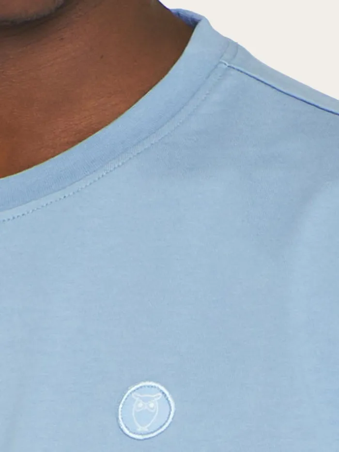 KnowledgeCotton Apparel TShirts Regular Fit Badge Tshirt Asley Blue 8211 Men KnowledgeCotton Apparel TShirts Regular Fit Badge Tshirt Asley Blue 8211 Men