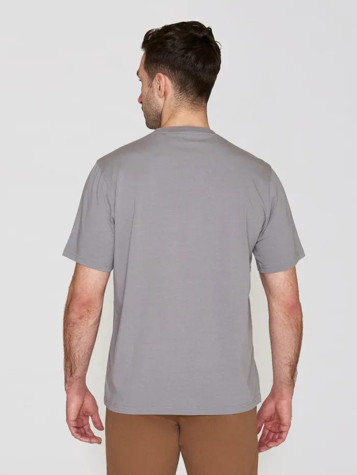KnowledgeCotton Apparel TShirts Regular Fit Badge Tshirt Sharkskin 8211 Men KnowledgeCotton Apparel TShirts Regular Fit Badge Tshirt Sharkskin 8211 Men
