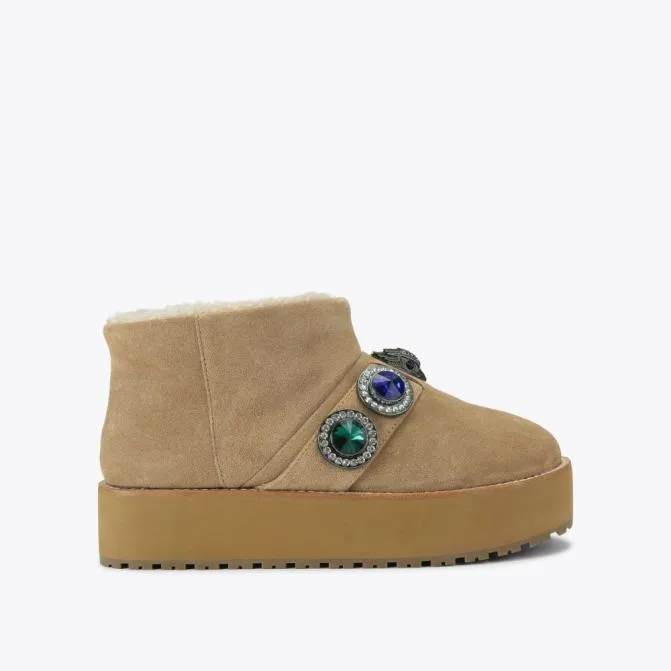 Kurt Geiger Boots Octavia Teddy Bootie Beige Combination 8211 Women