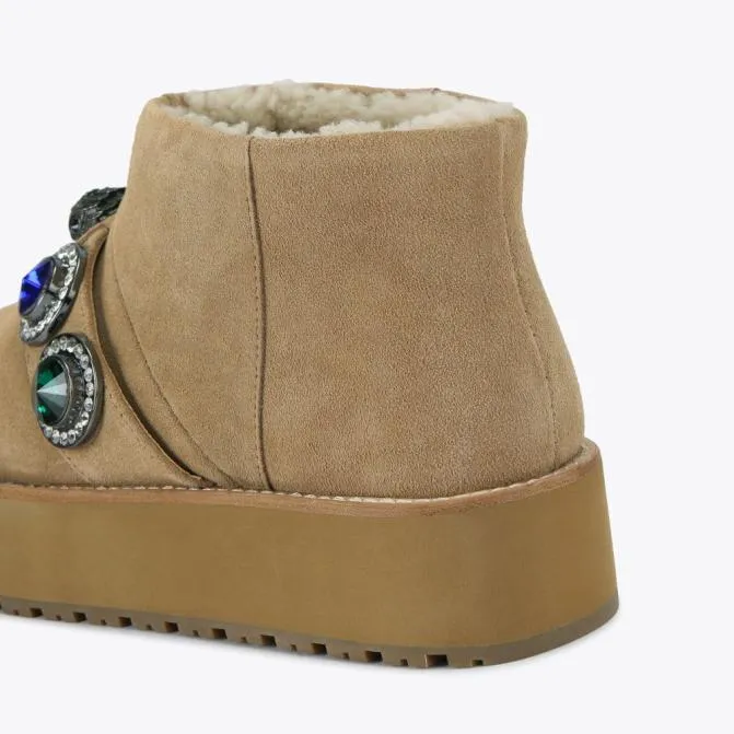 Kurt Geiger Boots Octavia Teddy Bootie Beige Combination 8211 Women