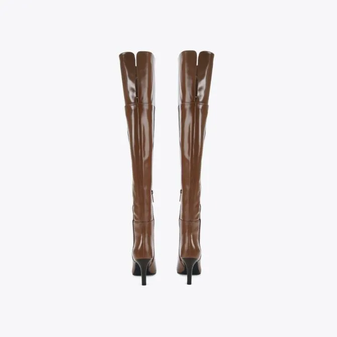 Kurt Geiger Boots Shoreditch Over Knee Boot Mid Brown 8211 Women