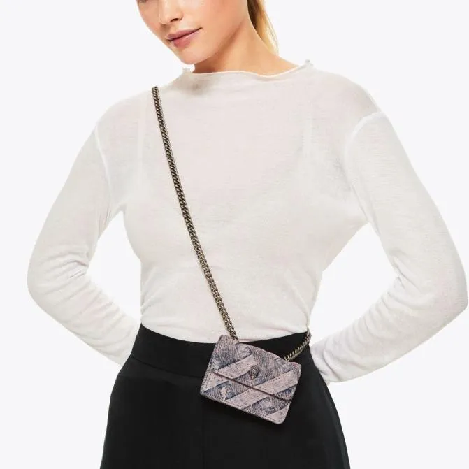 Kurt Geiger Crossbody Bags Micro Denim Kensington Bag Pink Combination 8211 Women