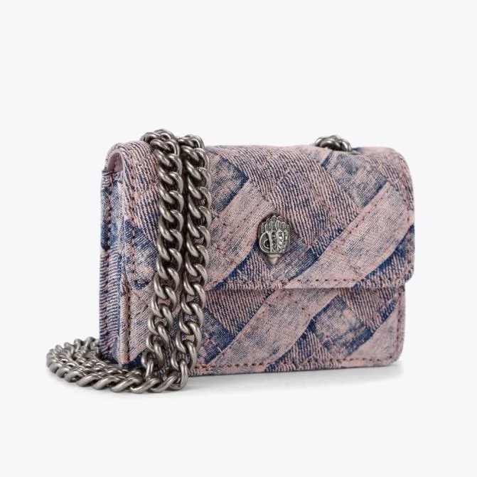 Kurt Geiger Crossbody Bags Micro Denim Kensington Bag Pink Combination 8211 Women