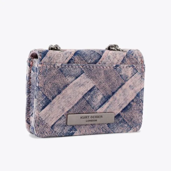 Kurt Geiger Crossbody Bags Micro Denim Kensington Bag Pink Combination 8211 Women