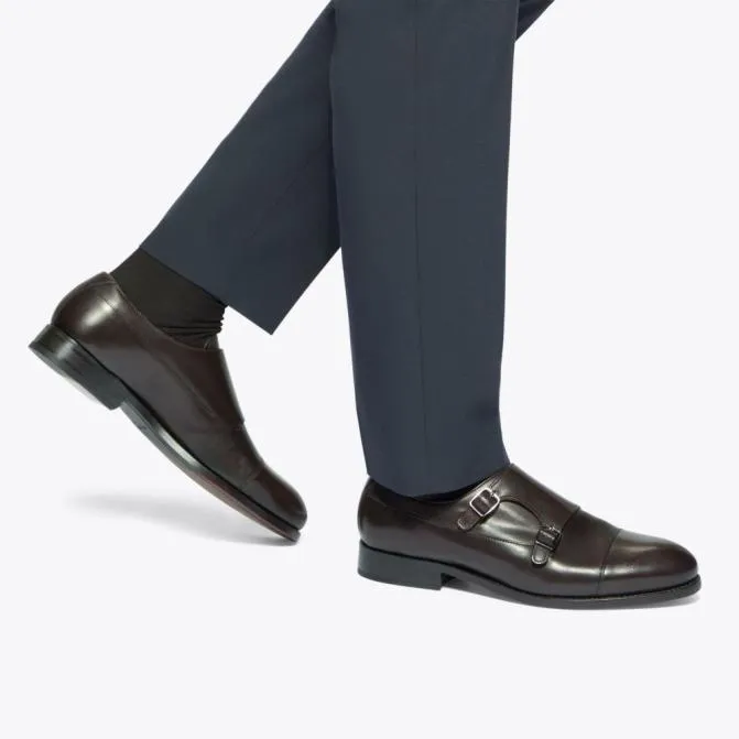 Kurt Geiger Dress Shoes Sloane Monk Shoe Dark Brown 8211 Men