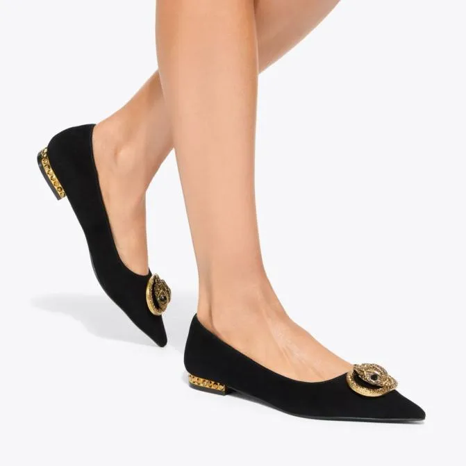 Kurt Geiger Flats Chelsea Point Flat Black 8211 Women