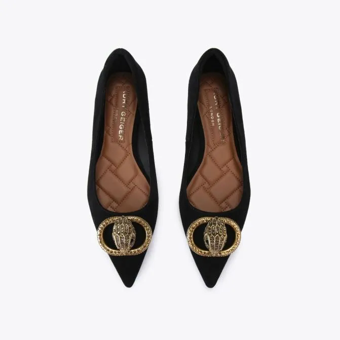 Kurt Geiger Flats Chelsea Point Flat Black 8211 Women