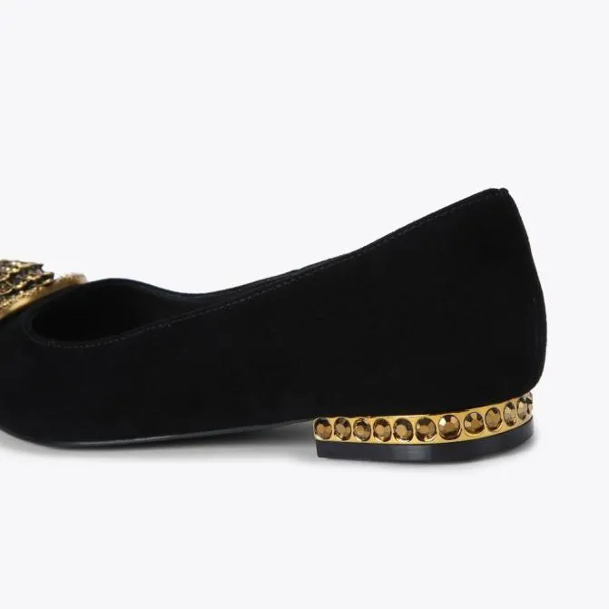 Kurt Geiger Flats Chelsea Point Flat Black 8211 Women