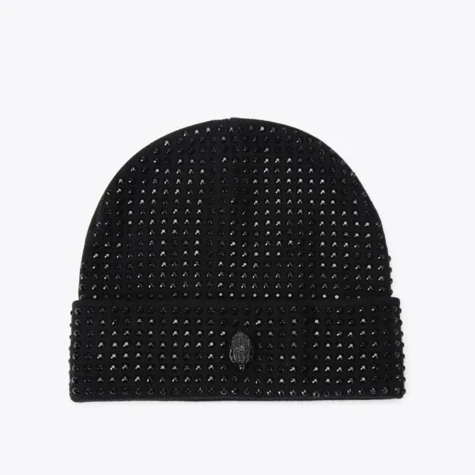 Kurt Geiger Hats Crystal Eagle Beanie Black 8211 Women